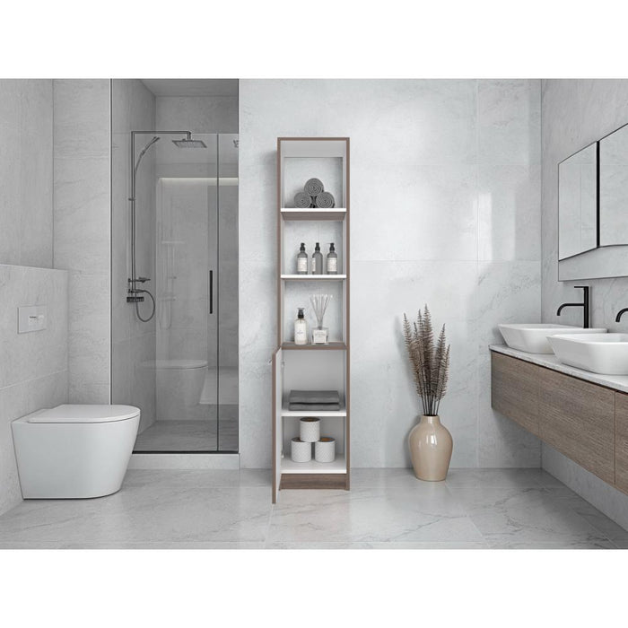 Organizador de Baño Aqua, Avellana y Blanco, con Variedad de Entrepaños ZF