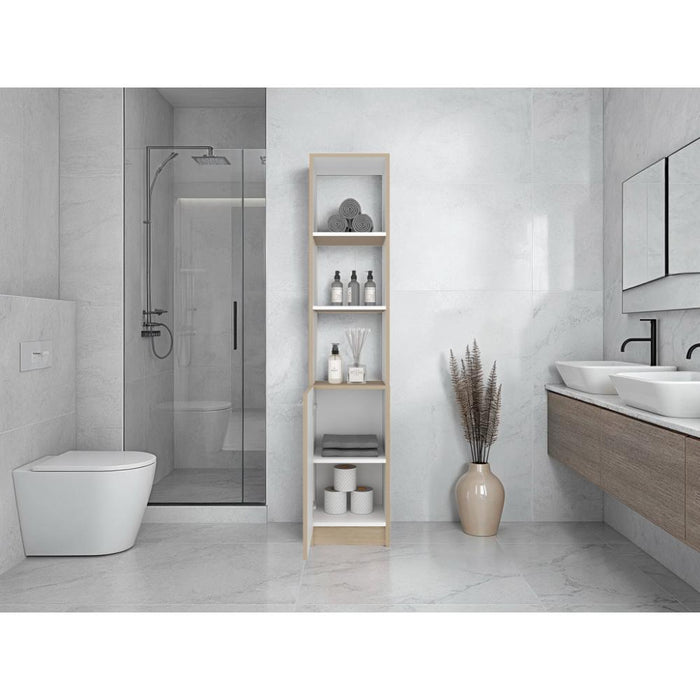 Organizador de Baño Aqua, Cartagena y Blanco, con Variedad de Entrepaños ZF