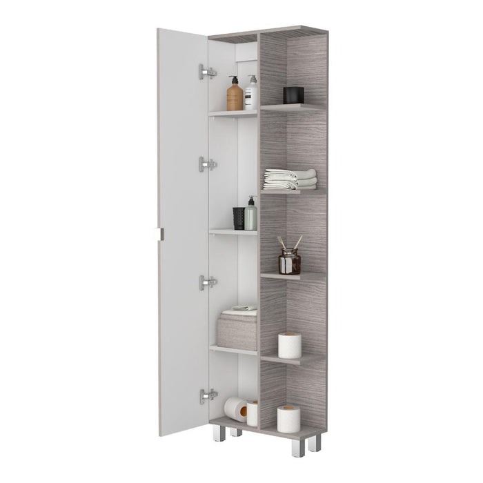 Mueble Esquinero Aqua, Positano y Blanco, con Variedad de Entrepaños ZF