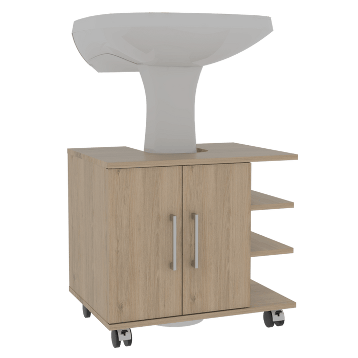 Mueble para Lavamanos Aqua, Beige, con Rodachines Para Su Fácil Desplazamiento