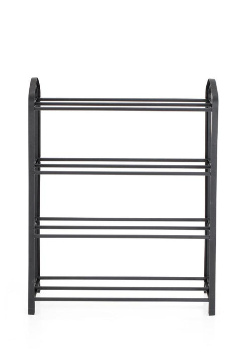 Zapatero Organizador Tody, Negro, de 4 Niveles con Amplio Espacio para 8 Pares