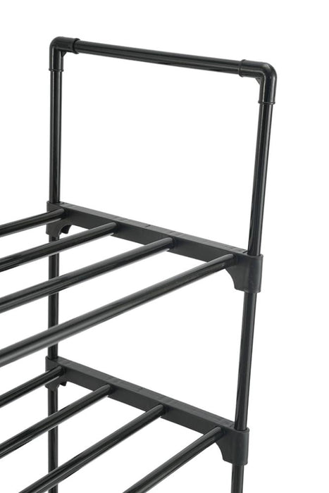 Zapatero Organizador Kora, Negro, de 5 Niveles con Amplio Espacio para 24 Pares