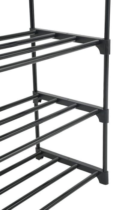Zapatero Organizador Kora, Negro, de 5 Niveles con Amplio Espacio para 24 Pares