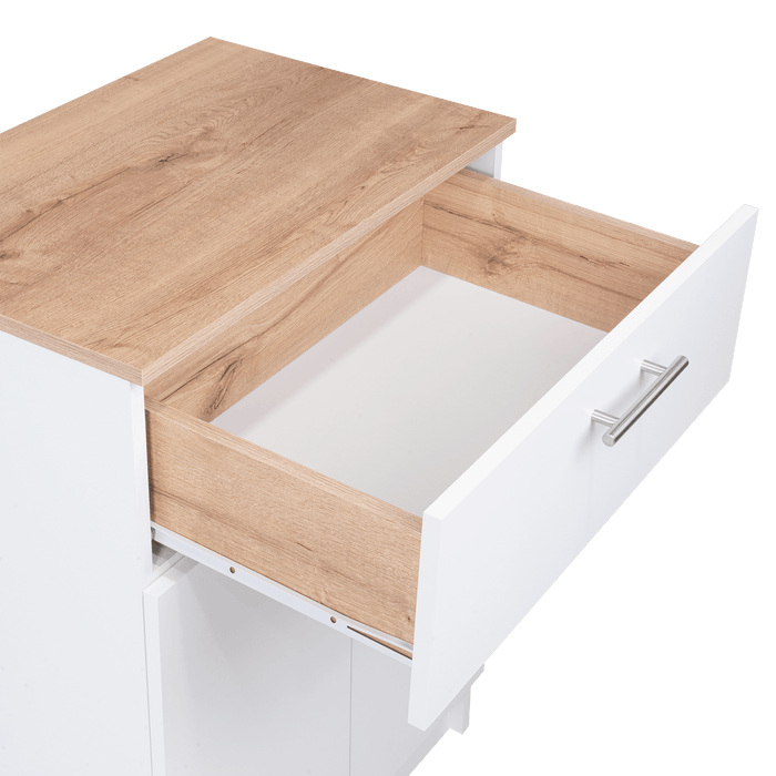 Organizador Multiusos Deneb, Blanco y Café Claro, con Dos Puertas Batientes ZF