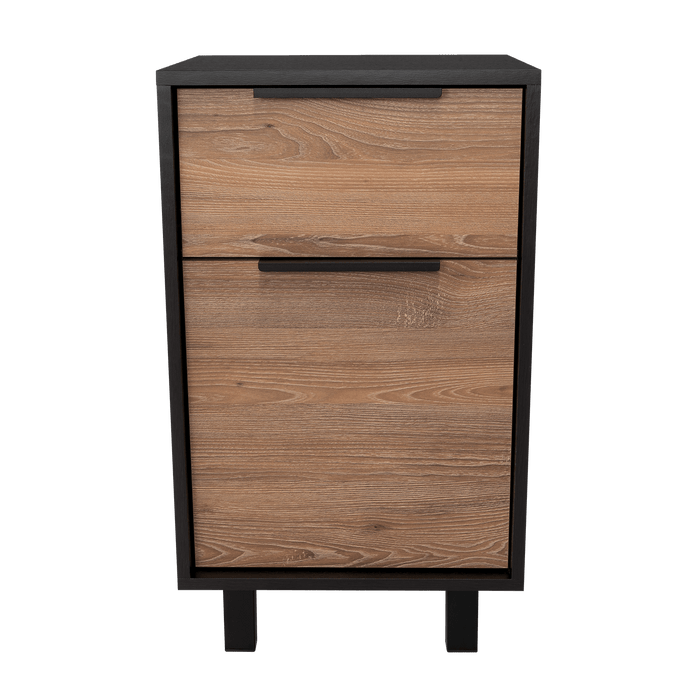 Organizador Wesley, Wengue y Fresno Europeo, con Una Puerta y Un Cajón Organizador