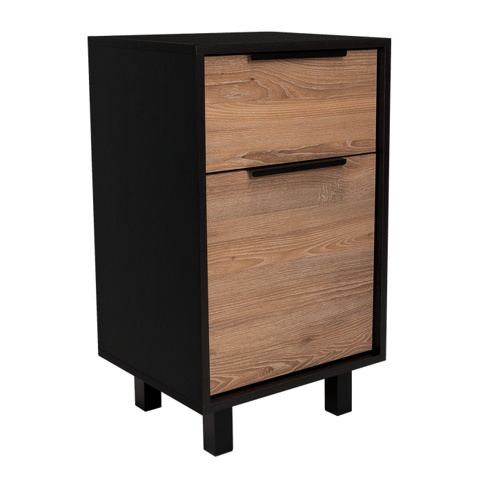 Organizador Wesley, Wengue y Fresno Europeo, con Una Puerta y Un Cajón Organizador