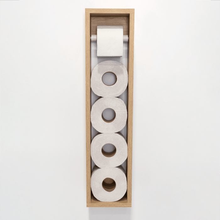 Organizador de Papel Balí, Beige, con almacenamiento para cuatro rollos X2 Unidades