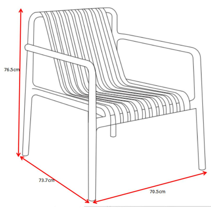 Silla Launge Parma, Negro, Con espaldar y diseño Moderno