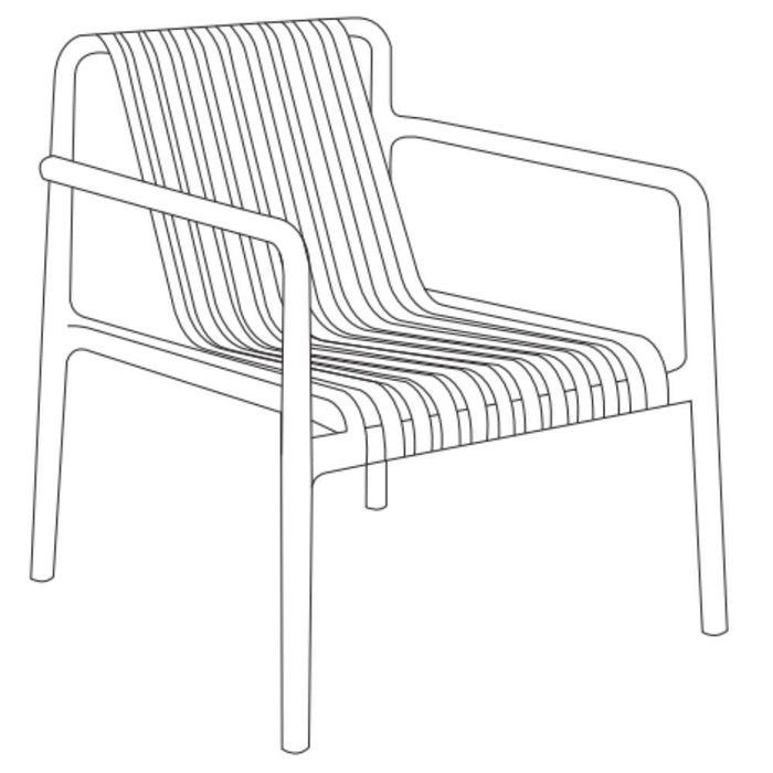 Silla Launge Parma, Negro, Con espaldar y diseño Moderno