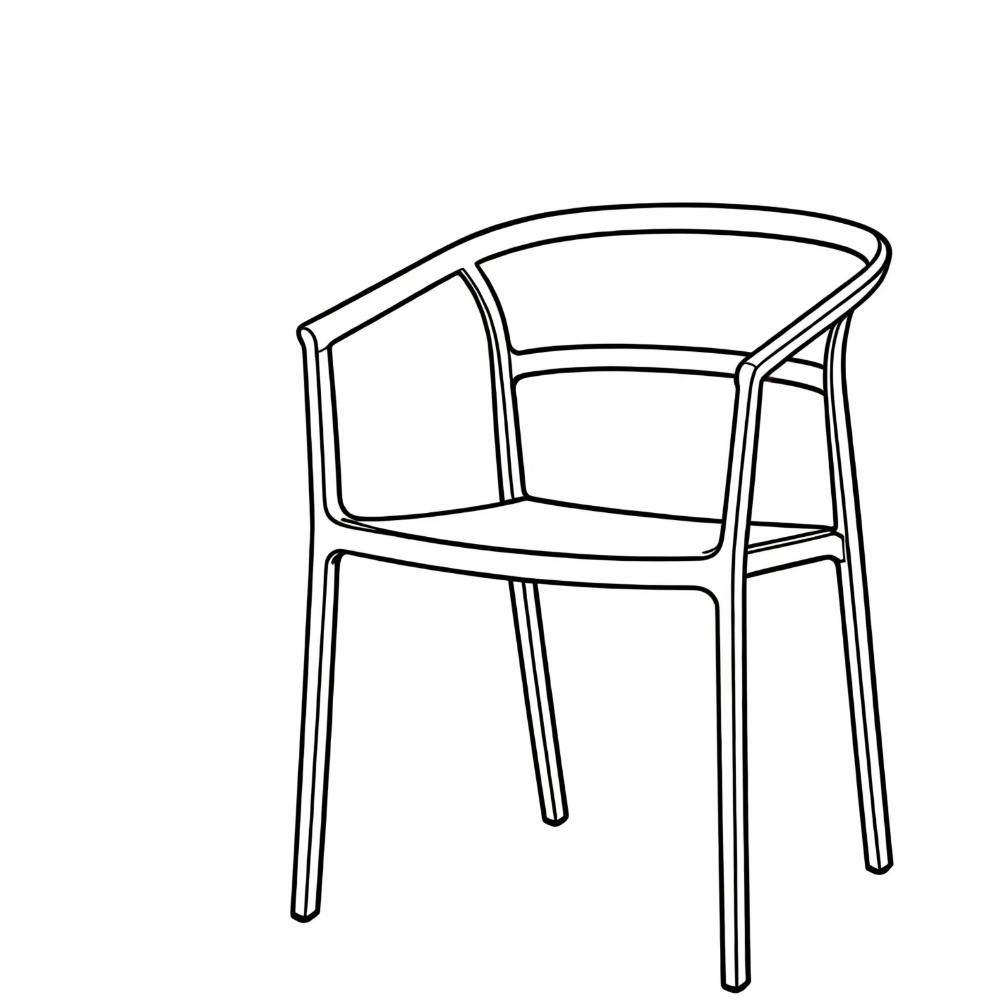 Silla Porto, Taupe, Con espaldar minimalista y diseño Moderno