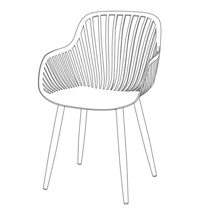 Silla Victoria, Negro, Con espaldar minimalista y diseño moderno