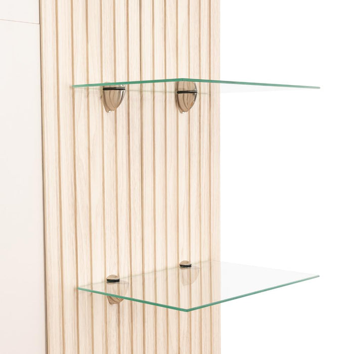 Panel de Tv Isolde, Capri y Fresno Europeo, con Espacio Para Televisor de Hasta 70 Pulgadas