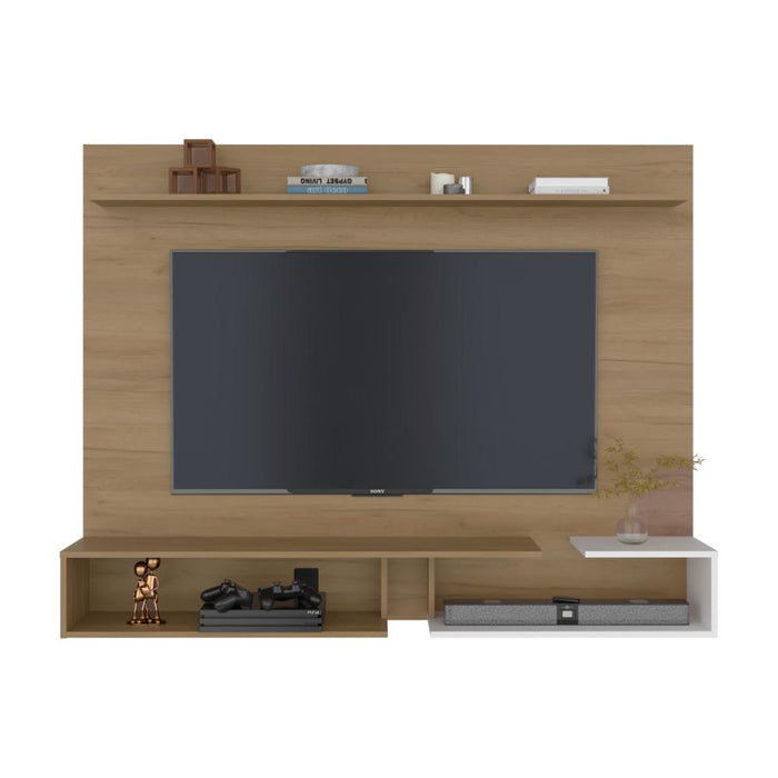 Panel de TV Desa, Kronos Fresno y Kronos Blanco, con Espacio para Televisor de hasta 65" ZF