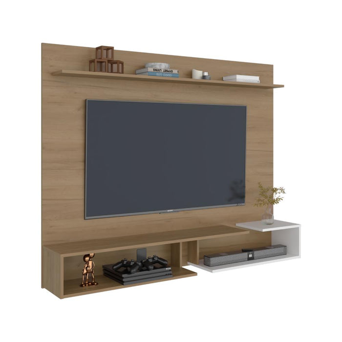 Panel de TV Desa, Kronos Fresno y Kronos Blanco, con Espacio para Televisor de hasta 65" ZF