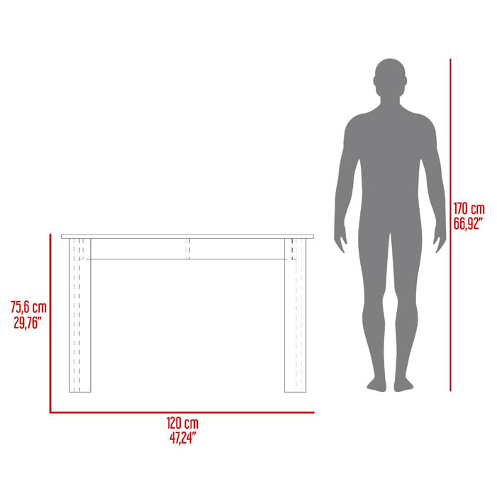 Mesa Para Comedor Estrella, Nogal Europeo, para cuatro Puestos, No Incluye Sillas