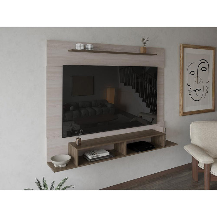 Panel de Tv Montana, Avellana y Tivoli, con Espacio Para Televisor de Hasta 75 Pulgadas