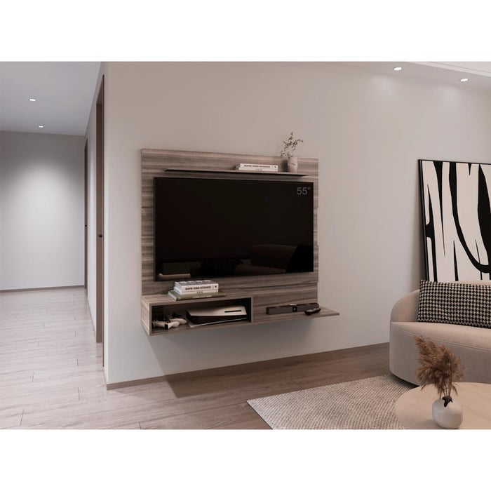 Panel de Tv Ascher, Avellana y Wengue con Espacio Para Televisor de Hasta 70 Pulgadas