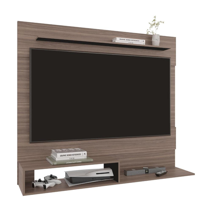 Panel de Tv Ascher, Avellana y Wengue con Espacio Para Televisor de Hasta 70 Pulgadas
