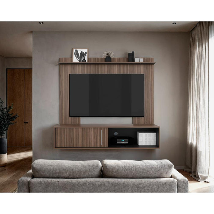 Panel de Tv Montano, Avellana y Wengue, con Espacio Para Televisor de Hasta 60 Pulgadas