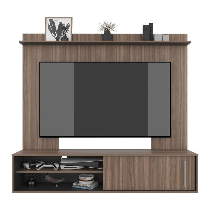 Panel de Tv Montano, Avellana y Wengue, con Espacio Para Televisor de Hasta 60 Pulgadas