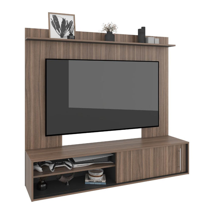 Panel de Tv Montano, Avellana y Wengue, con Espacio Para Televisor de Hasta 60 Pulgadas
