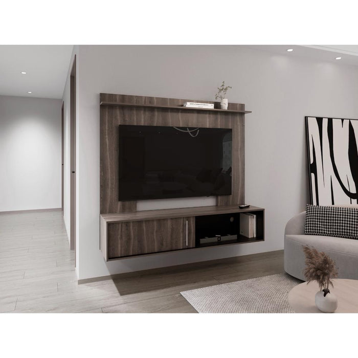 Panel de Tv Montano, Milan y Wengue, con Espacio Para Televisor de Hasta 60 Pulgadas