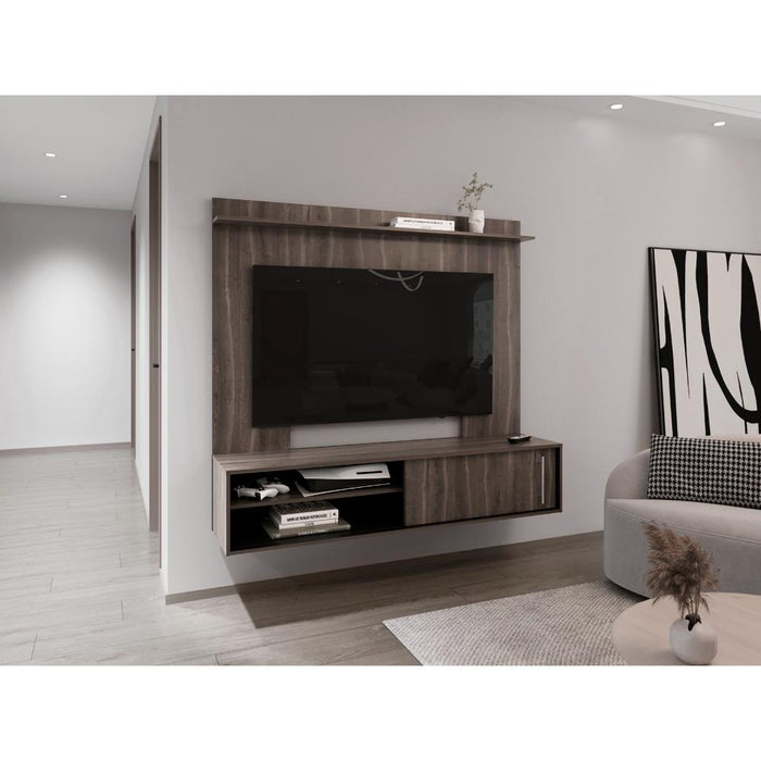 Panel de Tv Montano, Milan y Wengue, con Espacio Para Televisor de Hasta 60 Pulgadas