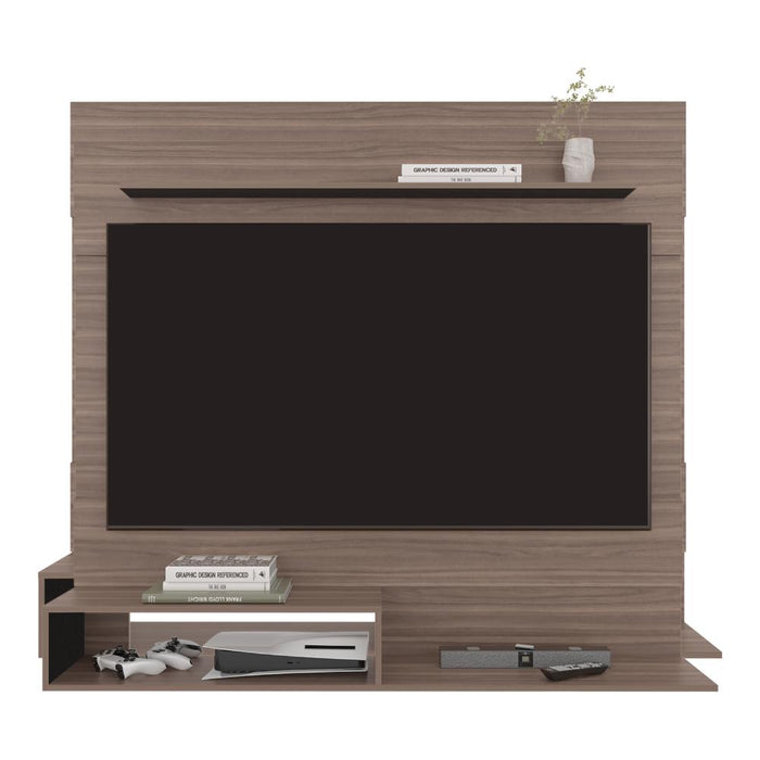 Panel de Tv Beijing, Avellana y Wengue, con espacio para tv 55"