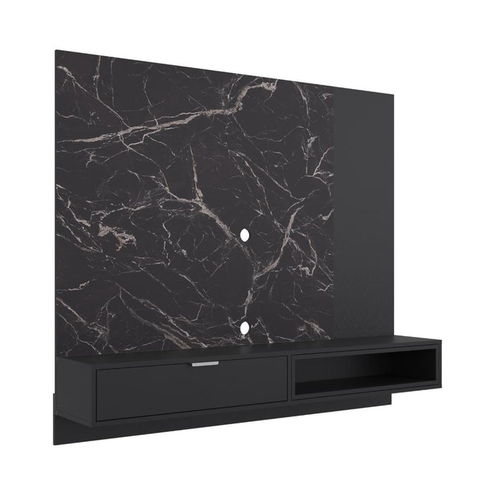 Panel de Tv Mirabella, Mamba y Wengue, con espacio para televisor de 60 pulagas