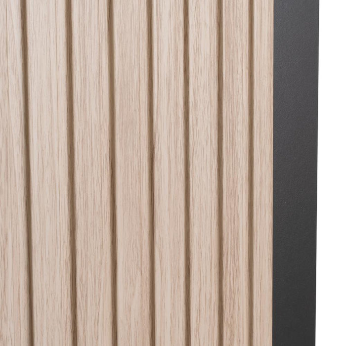 Panel de Tv Hober, Plata Oscuro y Bardolino, Con espacio para televisor desde 55" hasta 70"