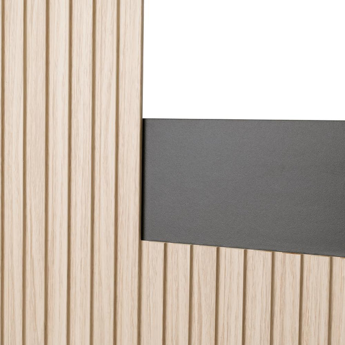 Panel de Tv Hober, Plata Oscuro y Bardolino, Con espacio para televisor desde 55" hasta 70"
