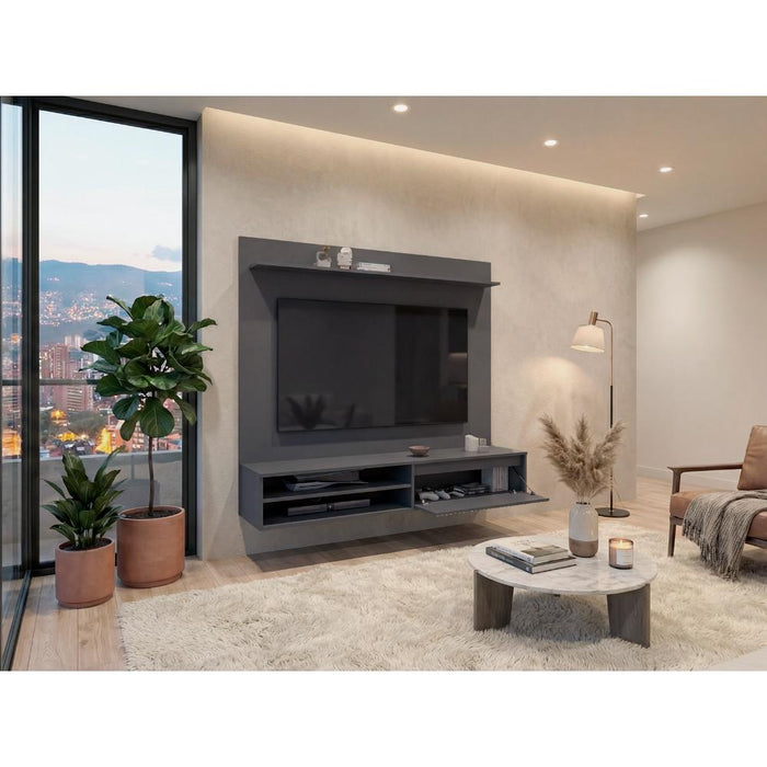 Panel de TV Bowie, Plomo y Ocaso, con Diseño Moderno, Superficie para Objetos Decorativos