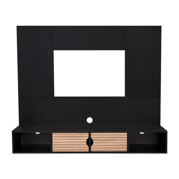 Panel de Tv Hanna, Wengue y Miel, con Espacio Para Televisor de Hasta 60 Pulgadas