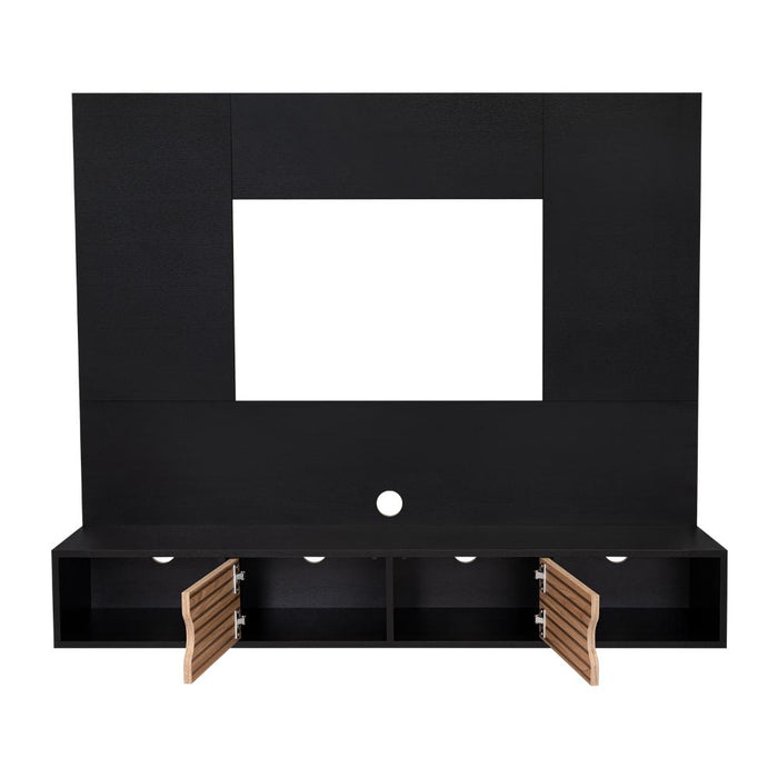 Panel de Tv Hanna, Wengue y Miel, con Espacio Para Televisor de Hasta 60 Pulgadas