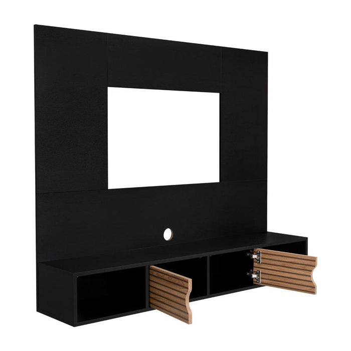 Panel de Tv Hanna, Wengue y Miel, con Espacio Para Televisor de Hasta 60 Pulgadas