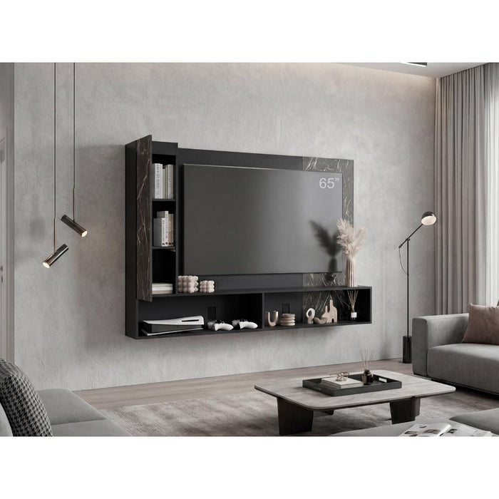 Panel de TV Beta, Wengue y Mamba con Espacio para Televisor de hasta 65"