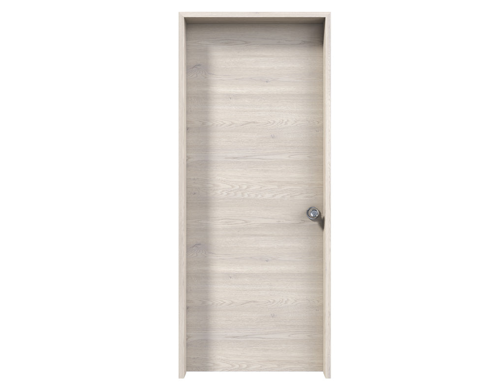 Puerta en Mdf melaminico estándar veta horizontal color cotta de 68 x 204 cm