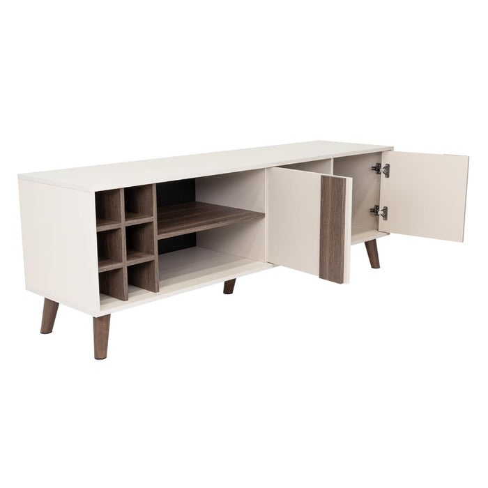 Mesa para TV Lannez, Milan y Capri, con dos puertas abatibles 65"
