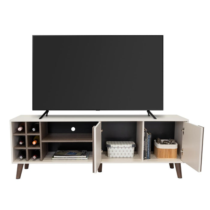 Mesa para TV Lannez, Milan y Capri, con dos puertas abatibles 65"