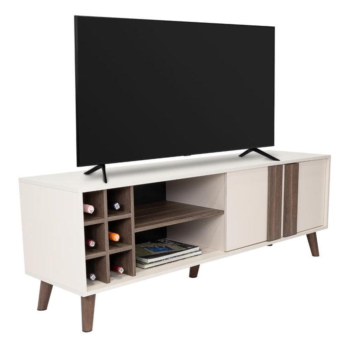 Mesa para TV Lannez, Milan y Capri, con dos puertas abatibles 65"