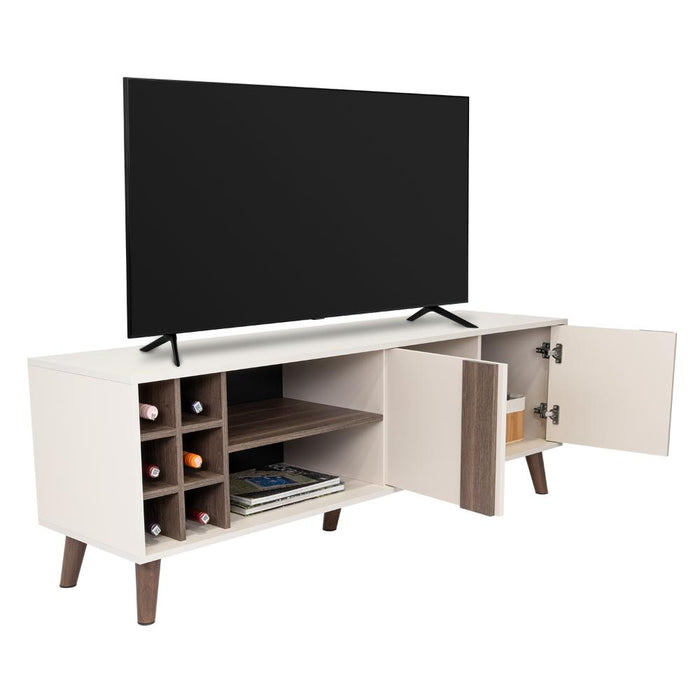 Mesa para TV Lannez, Milan y Capri, con dos puertas abatibles 65"