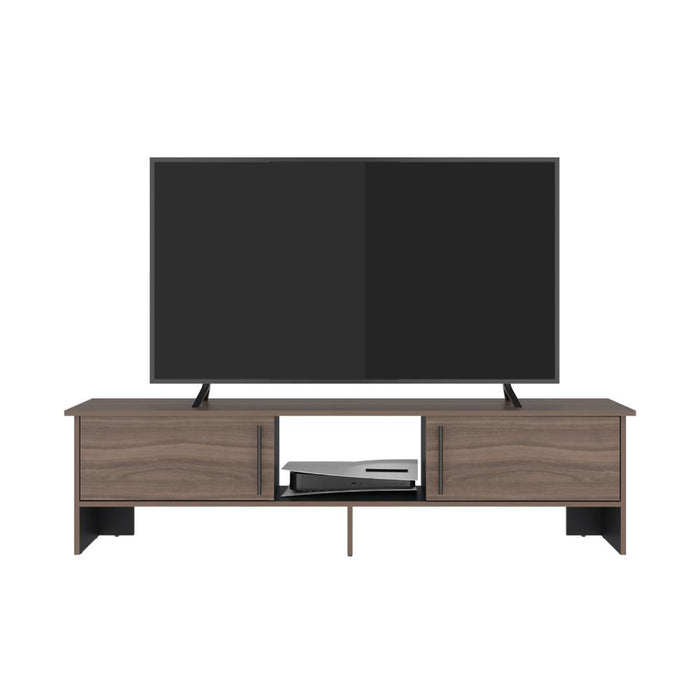 Mesa Para Tv Dago, Avellana y Wengue, Para Televisor de Hasta 65 Pulgadas con dos puertas