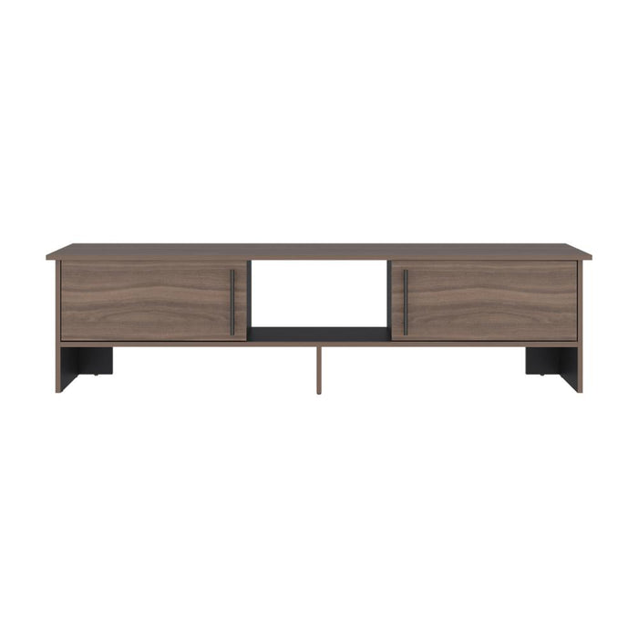 Mesa Para Tv Dago, Avellana y Wengue, Para Televisor de Hasta 65 Pulgadas con dos puertas