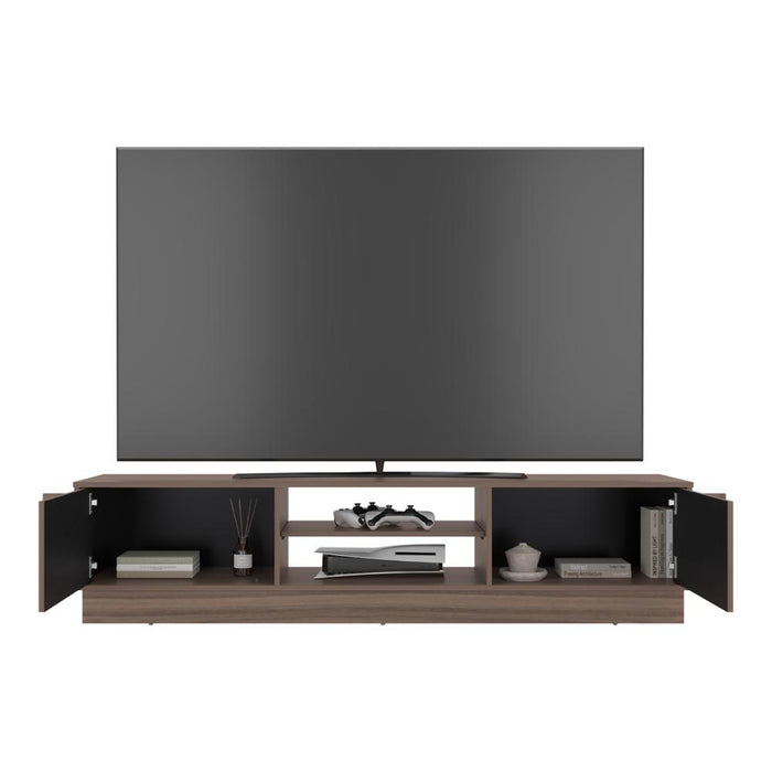 Mesa Para Tv Caobe, Avellana y Wengue, Para Televisor de Hasta 75 Pulgadas con cuatro puertas