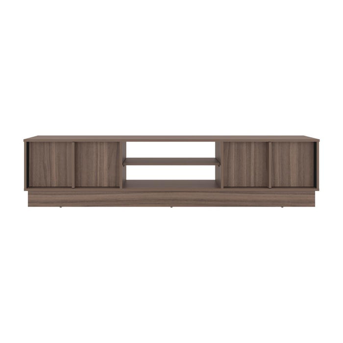 Mesa Para Tv Caobe, Avellana y Wengue, Para Televisor de Hasta 75 Pulgadas con cuatro puertas