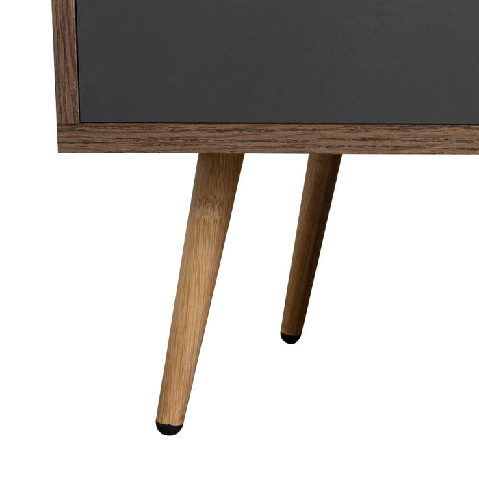 Mesa Para Tv Raichel, Nogal y Plata Oscuro, Para Televisor de 60 Pulgadas