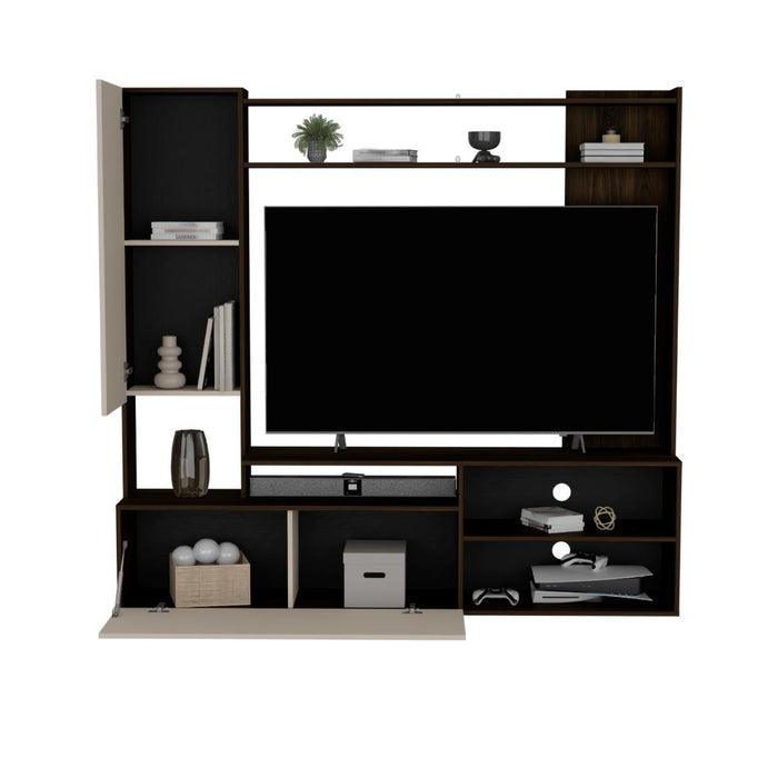 Mesa Para Tv Nocli, Capri y Nogal Europeo, Para Televisor Hasta 60 Pulgadas