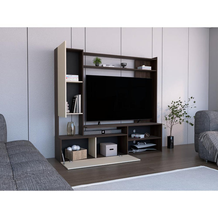 Mesa Para Tv Nocli, Capri y Nogal Europeo, Para Televisor Hasta 60 Pulgadas