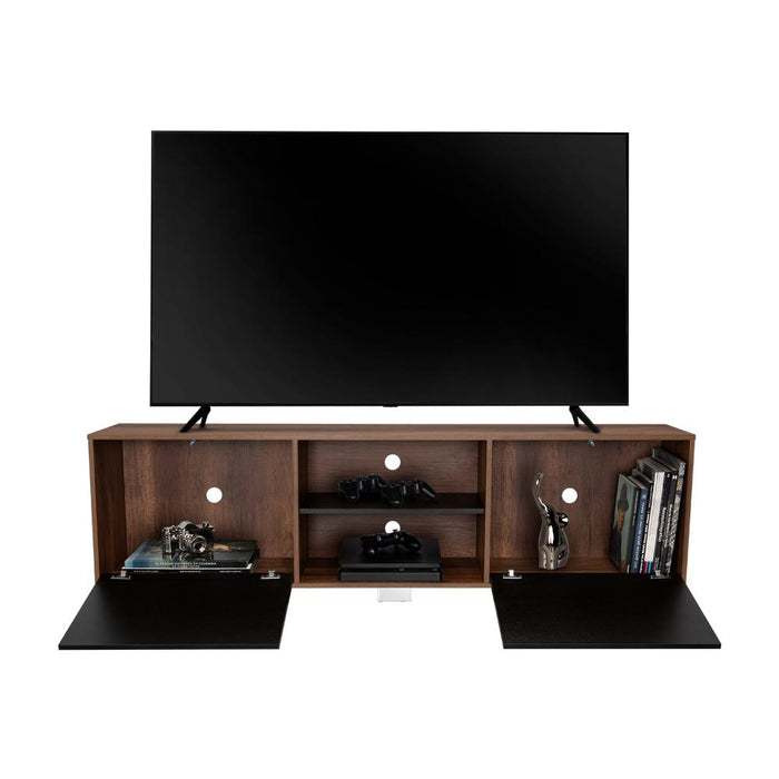 Mesa Para Tv Classic, Avellana y Wengue, Con Dos Puertas Batientes