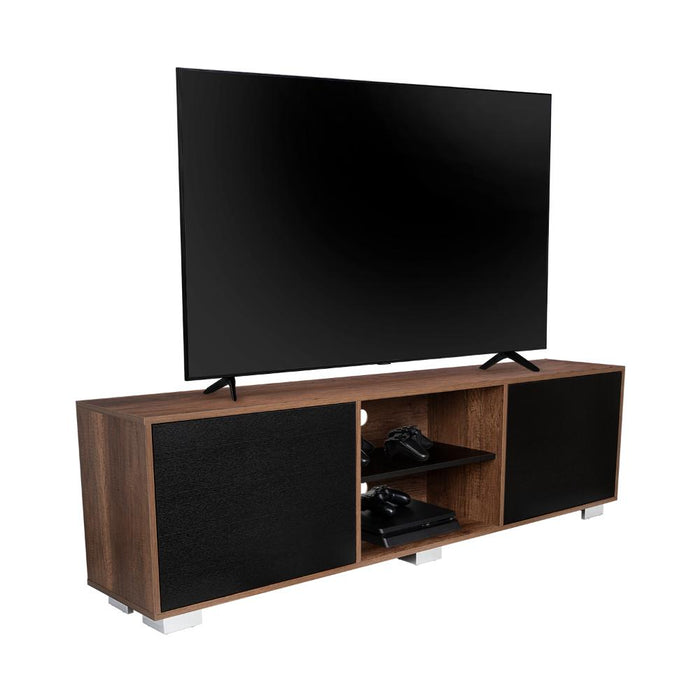 Mesa Para Tv Classic, Avellana y Wengue, Con Dos Puertas Batientes